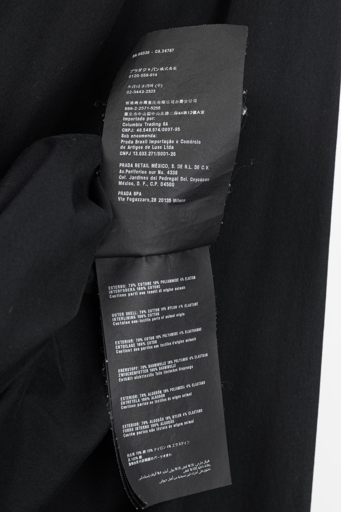 Prada Black Cotton-Poplin Buttoned Shirt