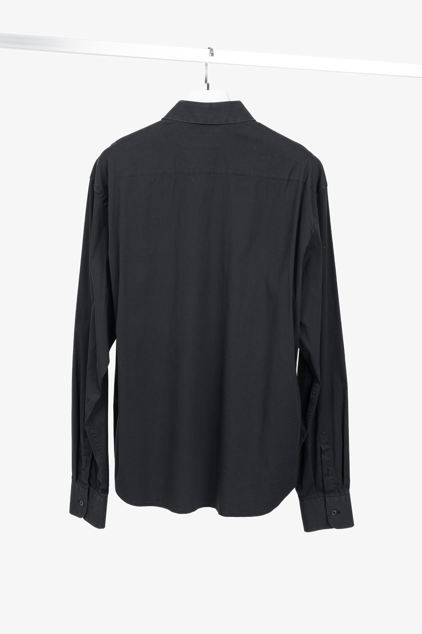 Prada Black Cotton-Poplin Buttoned Shirt