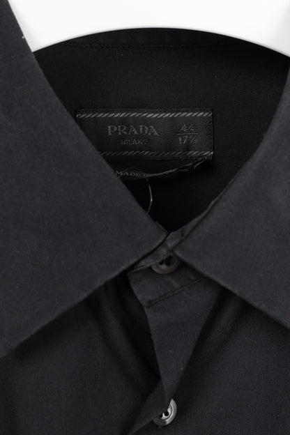 Prada Black Cotton-Poplin Buttoned Shirt