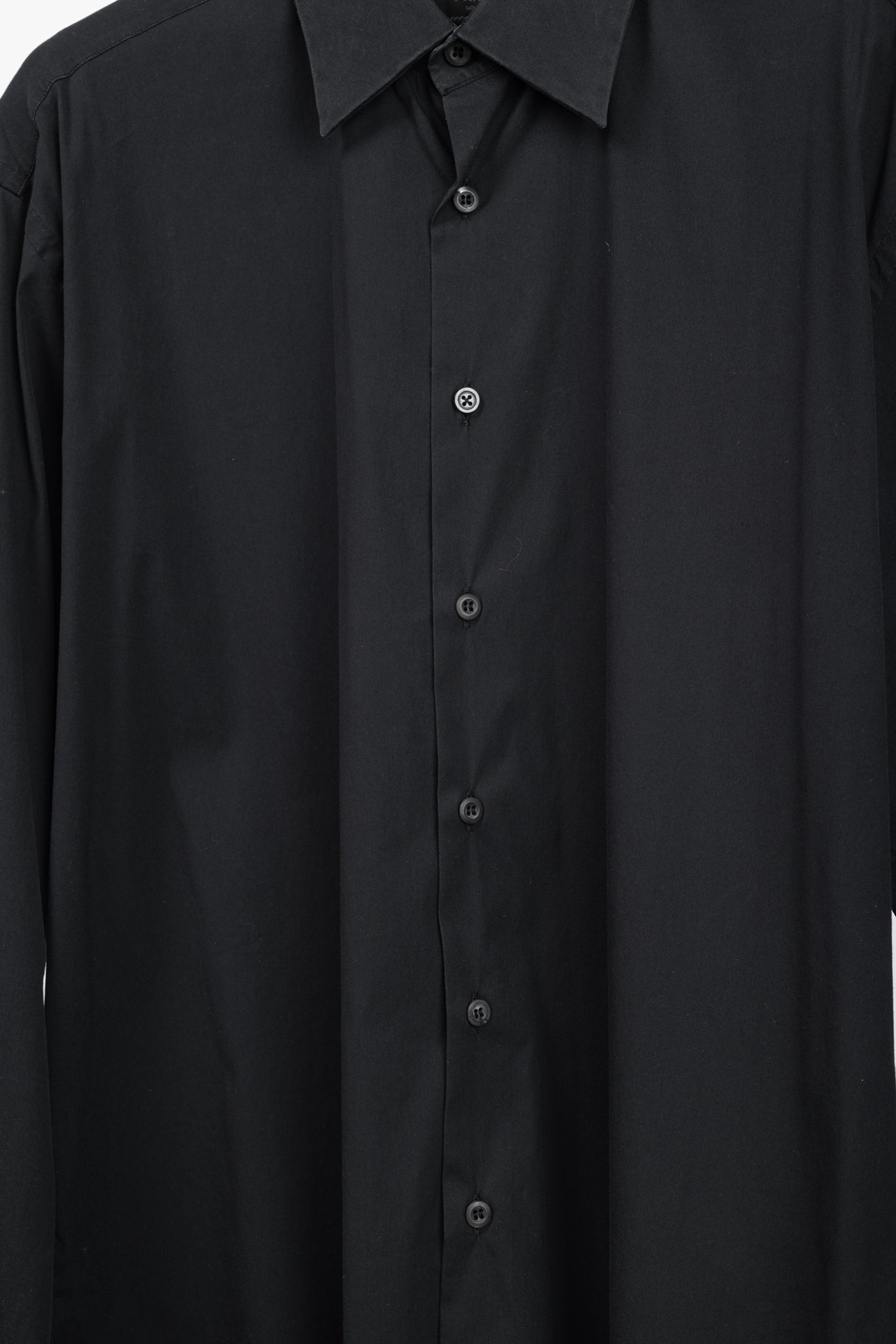 Prada Black Cotton-Poplin Buttoned Shirt