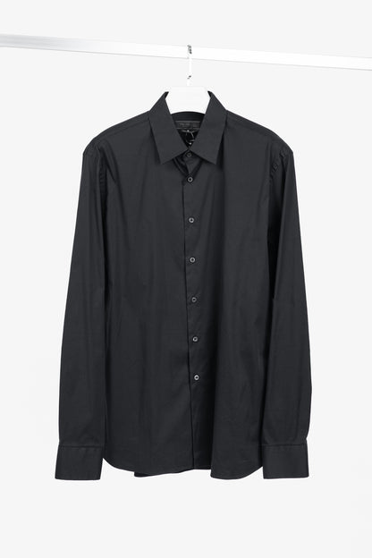 Prada Black Cotton-Poplin Buttoned Shirt