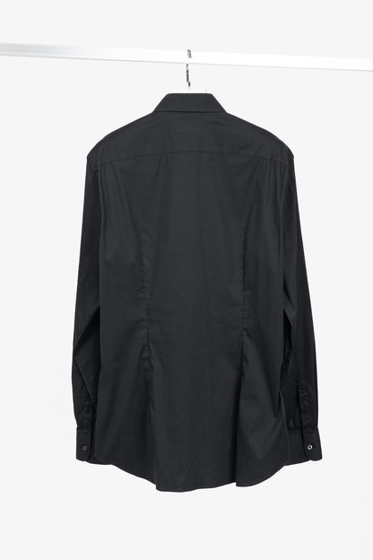 Prada Black Cotton-Poplin Buttoned Shirt