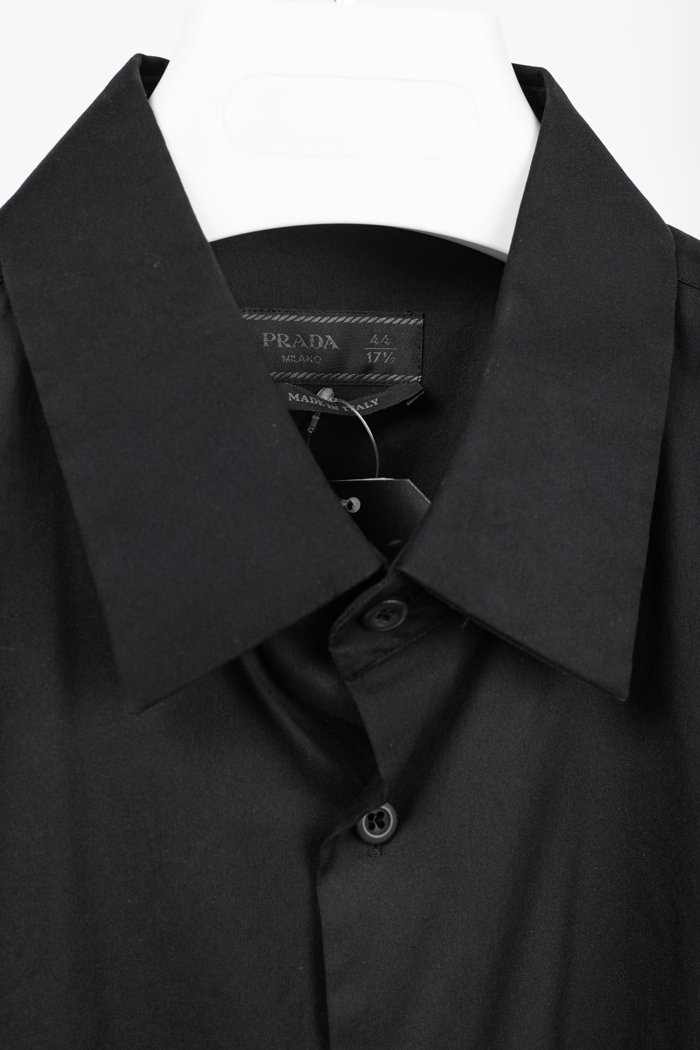 Prada Black Cotton-Poplin Buttoned Shirt