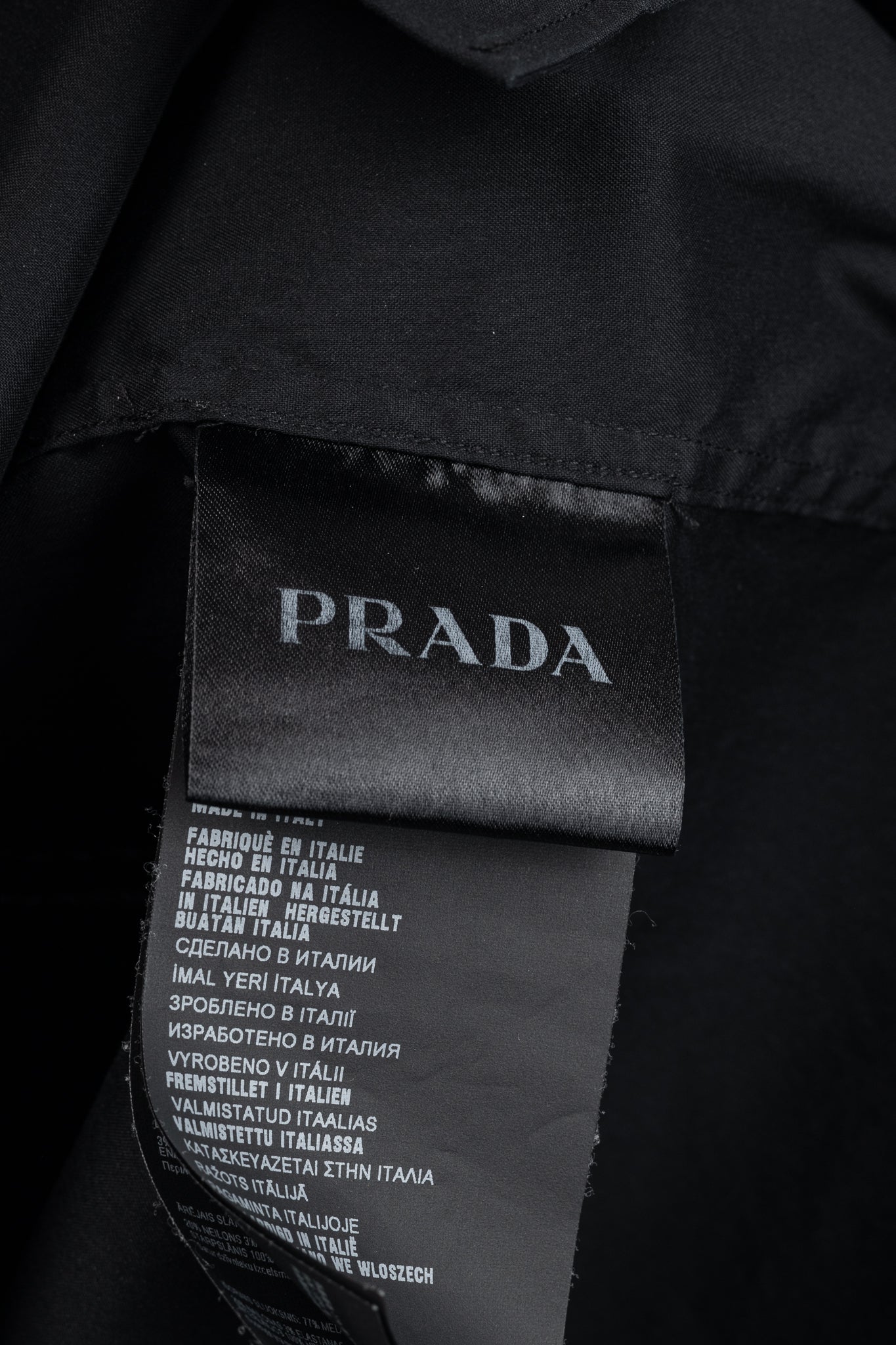 Prada Black Cotton-Poplin Buttoned Shirt