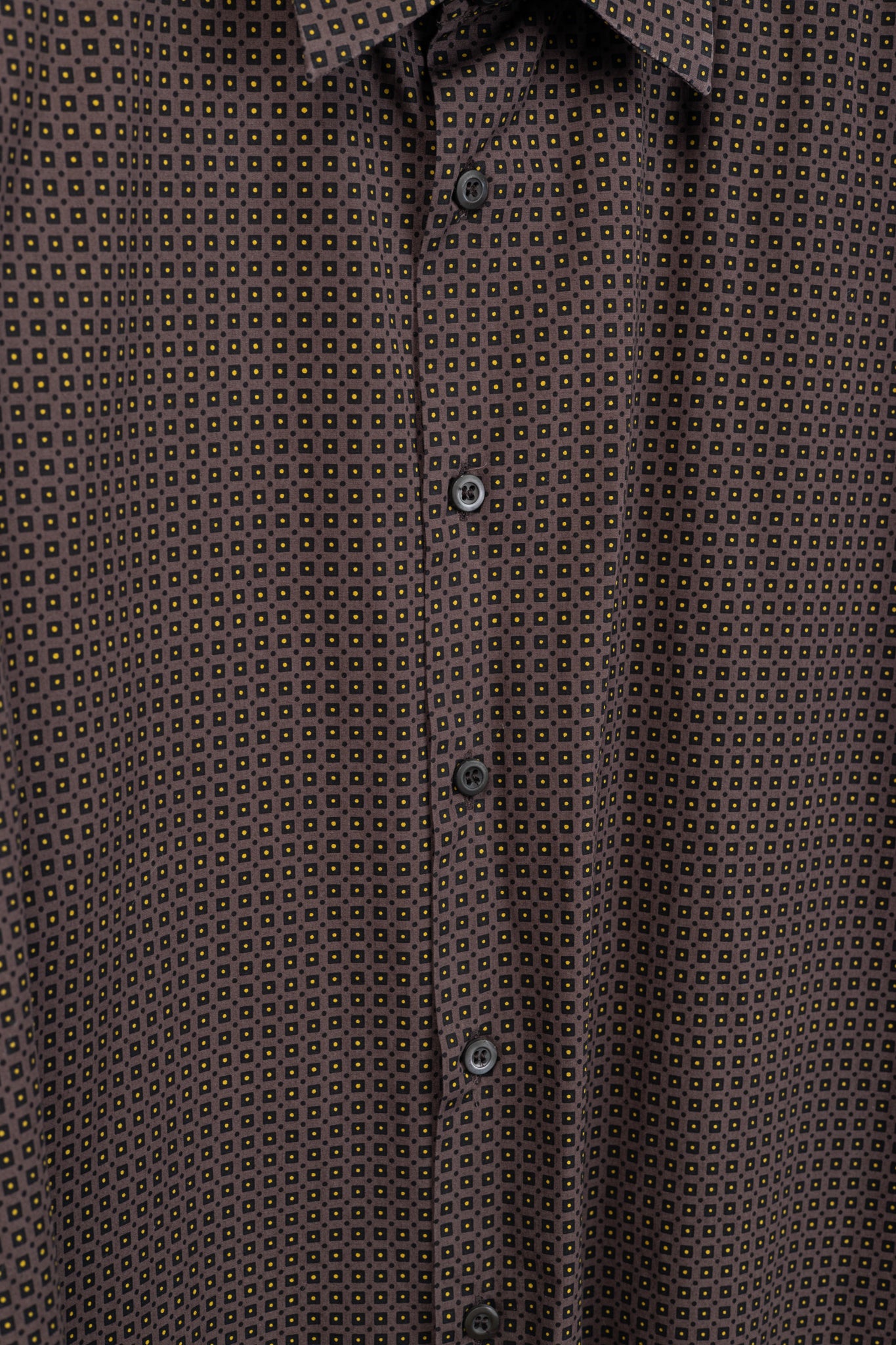 Prada Purple Dotted-Square-Print Cotton-Poplin Buttoned Shirt