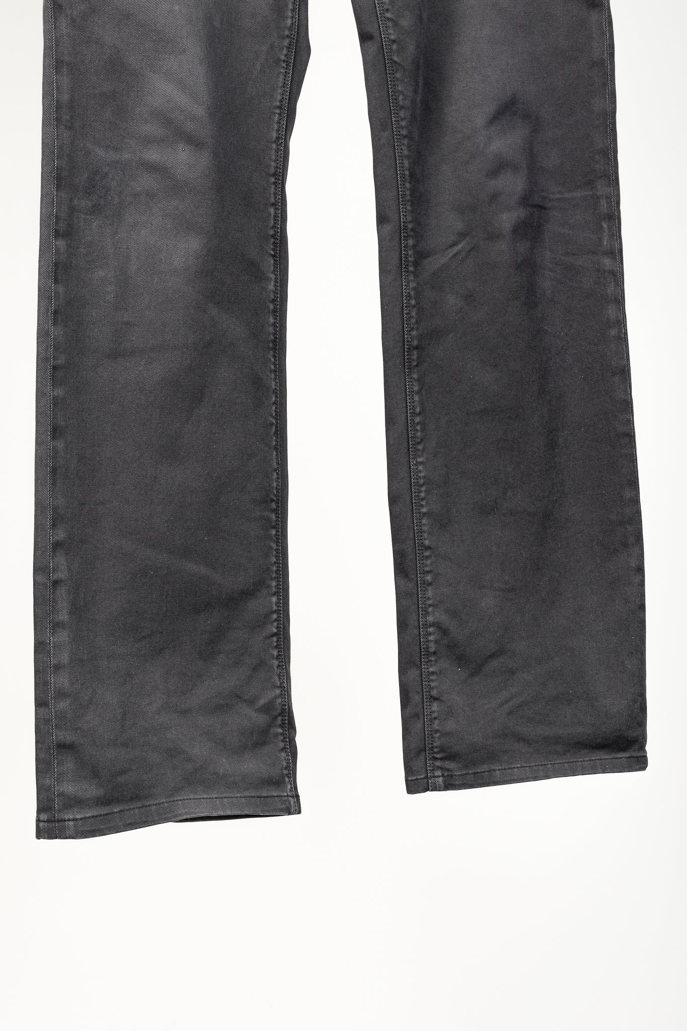 Prada Washed-Black Cotton-Twill Straight-Leg Jeans