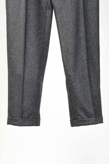 Prada Grey Wool-Suiting Cuffed Trousers