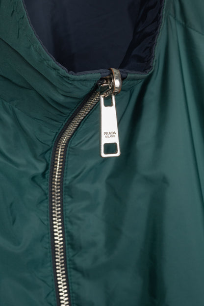 Prada Reversible Navy & Green Nylon-Taffeta Blouson Jacket