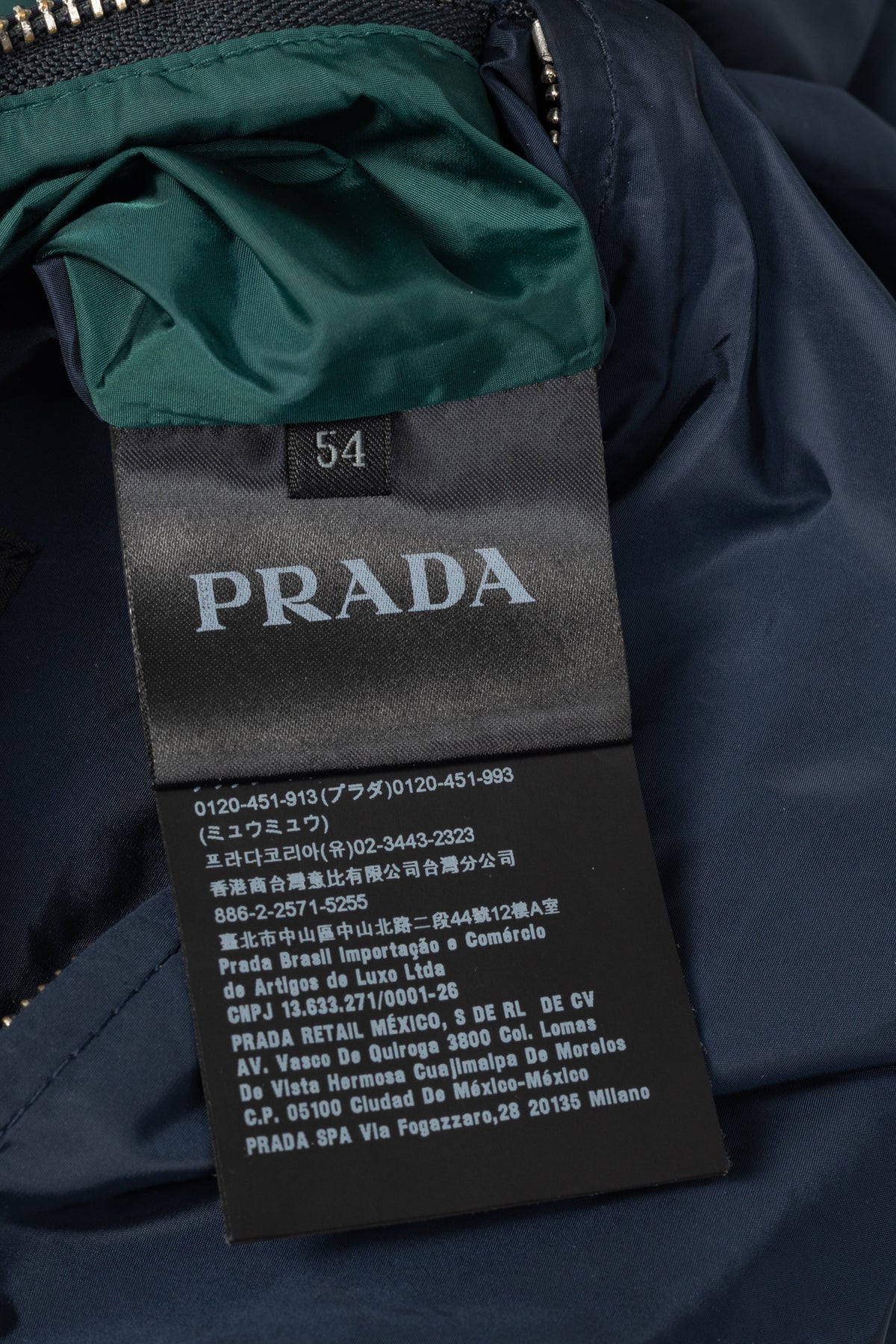 Prada Reversible Navy & Green Nylon-Taffeta Blouson Jacket