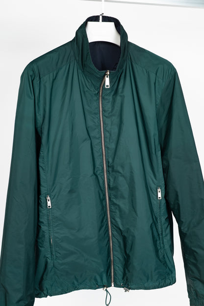 Prada Reversible Navy & Green Nylon-Taffeta Blouson Jacket