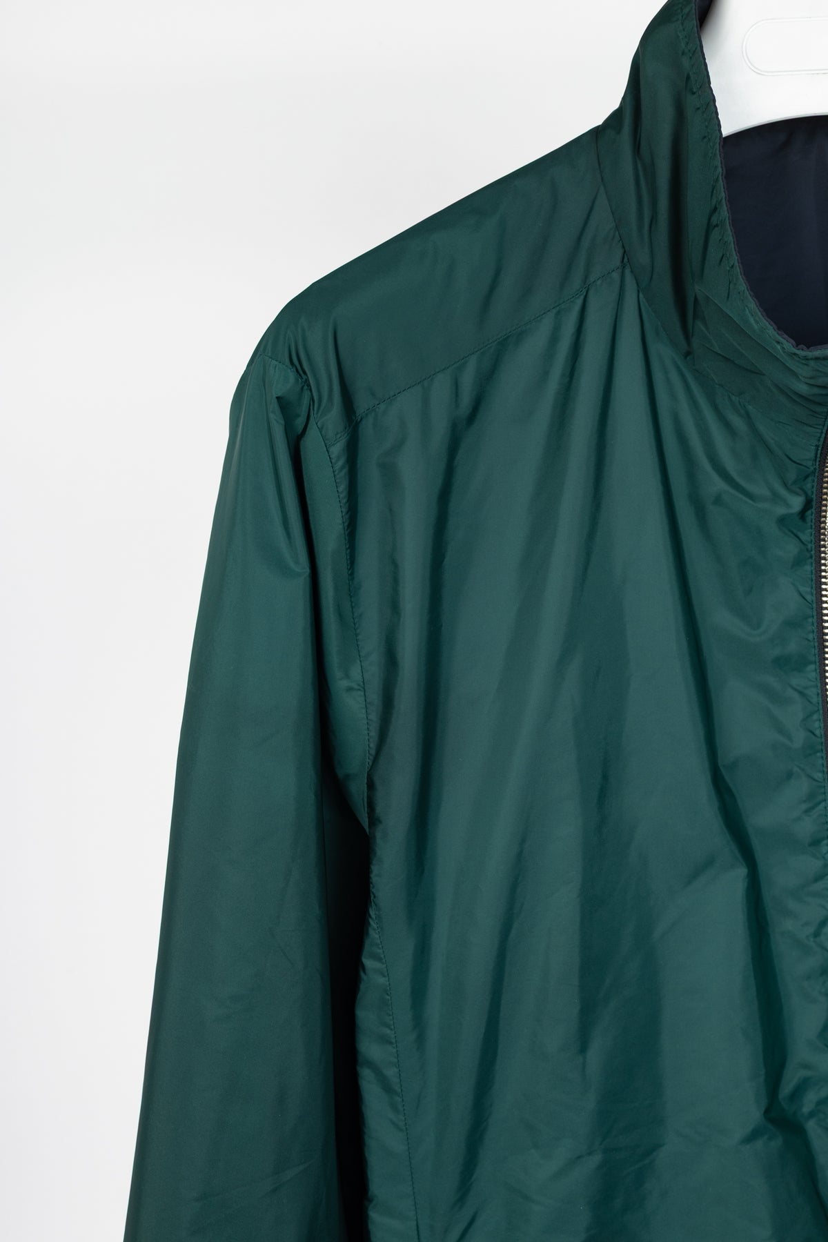 Prada Reversible Navy & Green Nylon-Taffeta Blouson Jacket