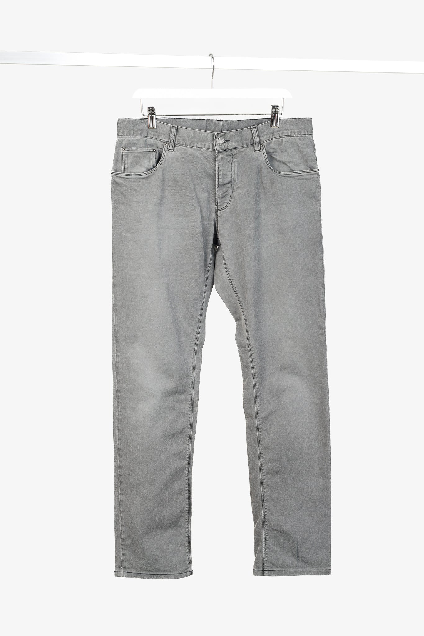 Prada Medium-Grey-Wash Tapered-Fit Jeans