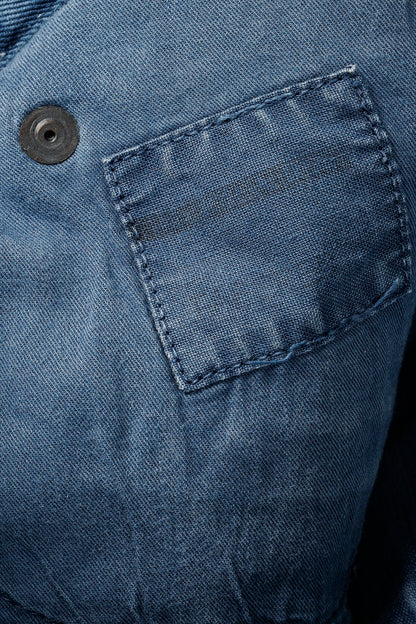 Prada Blue Cotton-Twill Straight-Leg Jeans