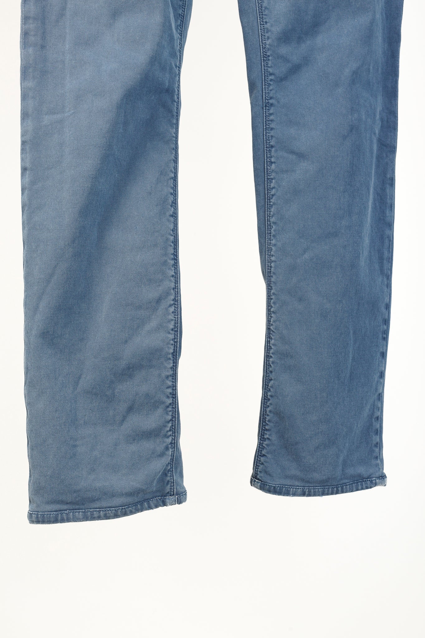 Prada Blue Cotton-Twill Straight-Leg Jeans