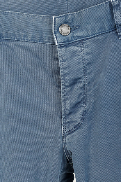 Prada Blue Cotton-Twill Straight-Leg Jeans
