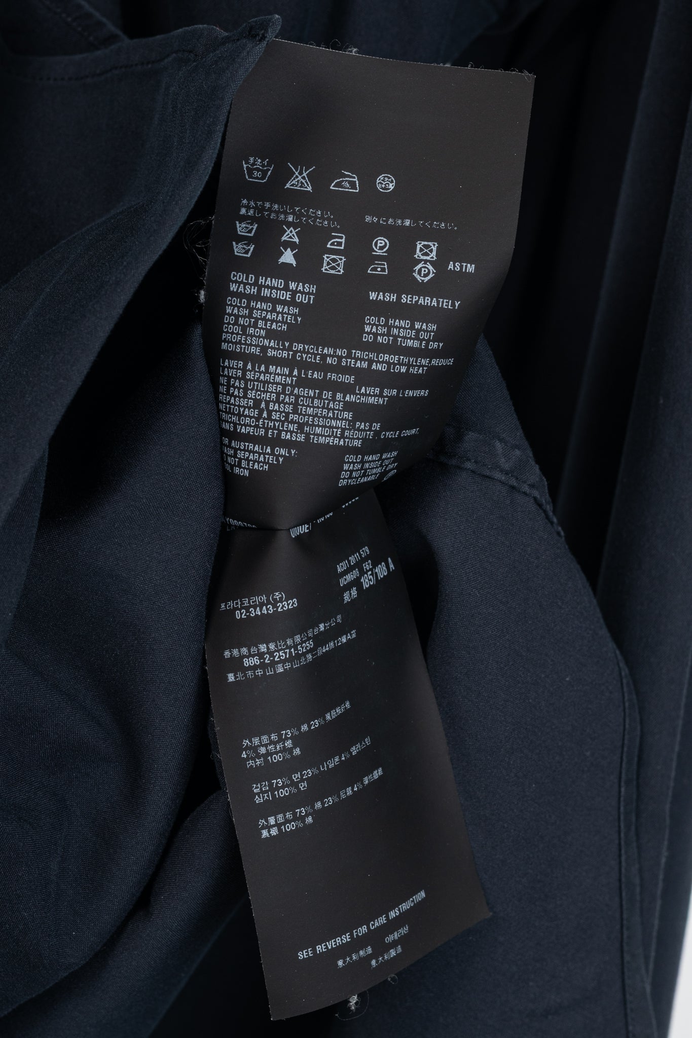 Prada Navy Cotton-Poplin Buttoned Shirt
