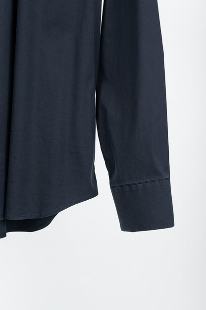 Prada Navy Cotton-Poplin Buttoned Shirt