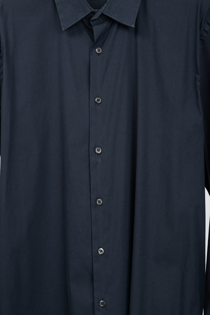 Prada Navy Cotton-Poplin Buttoned Shirt