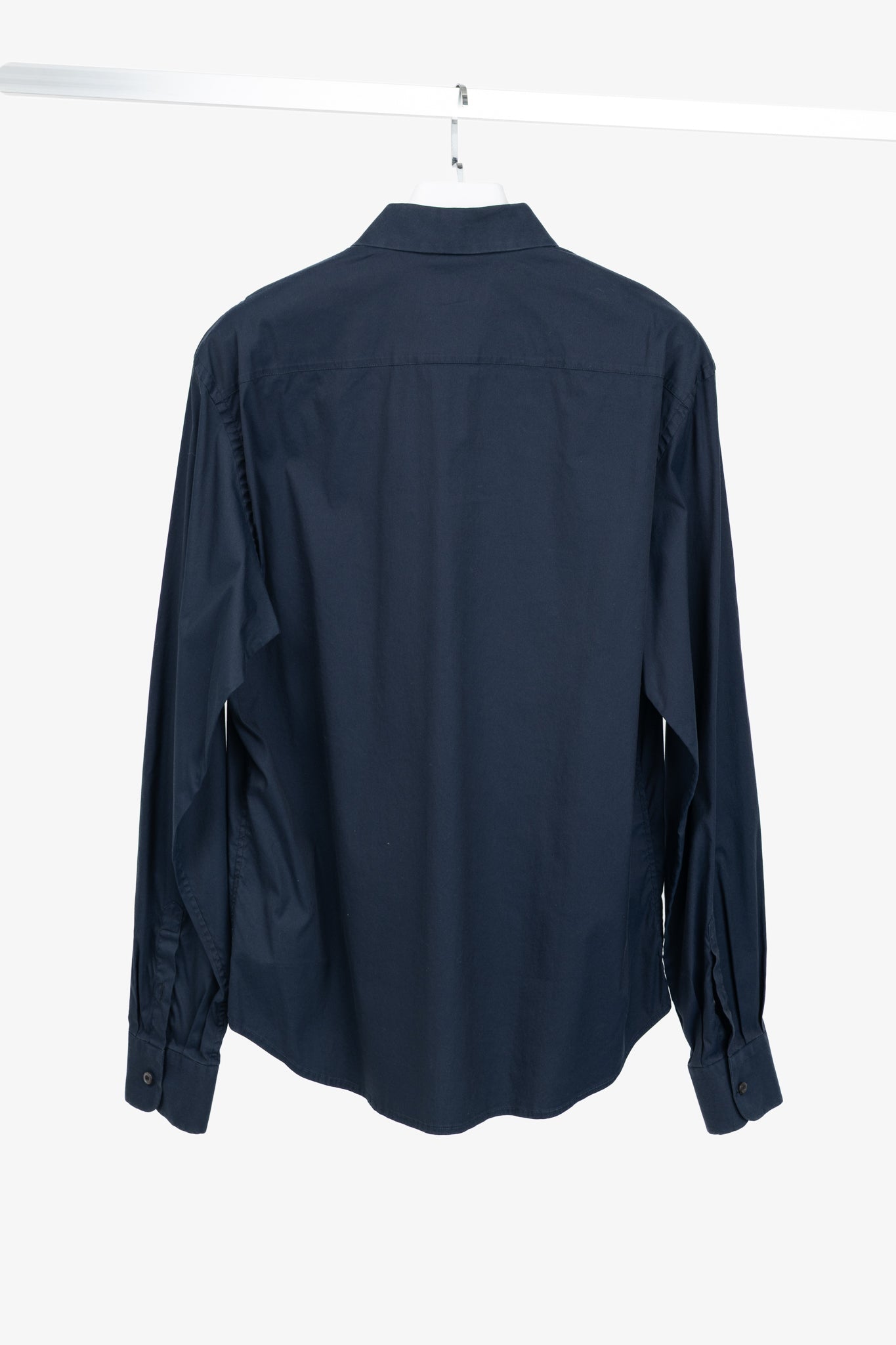 Prada Navy Cotton-Poplin Buttoned Shirt
