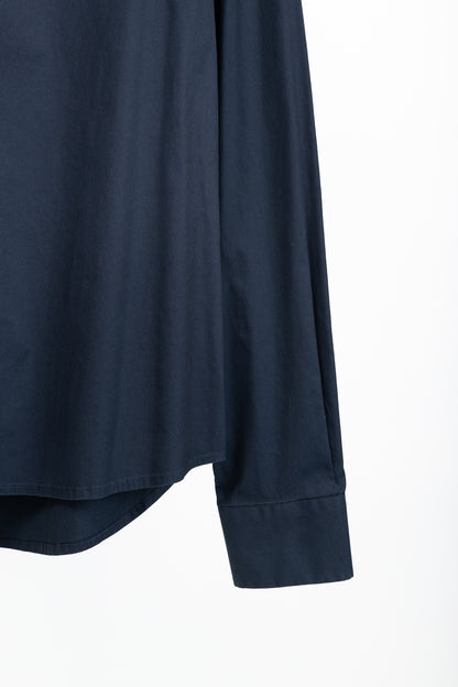 Prada Navy Cotton-Poplin Buttoned Shirt