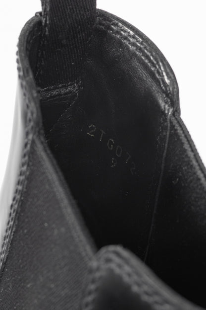 Prada Black Leather Chelsea Ankle Boots