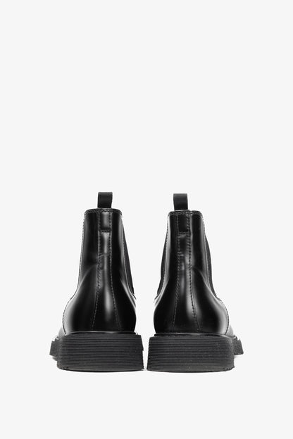 Prada Black Leather Chelsea Ankle Boots
