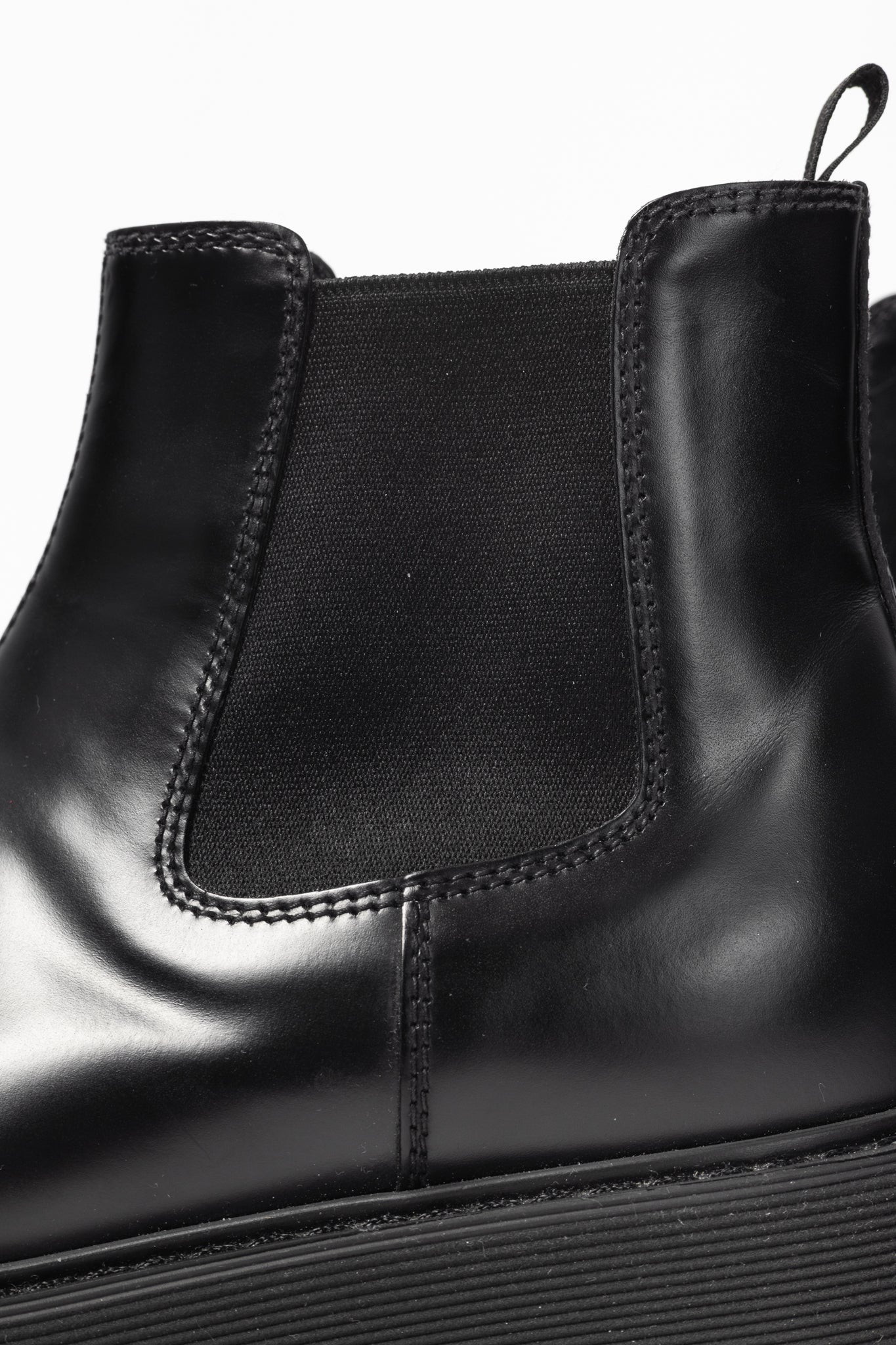 Prada Black Leather Chelsea Ankle Boots