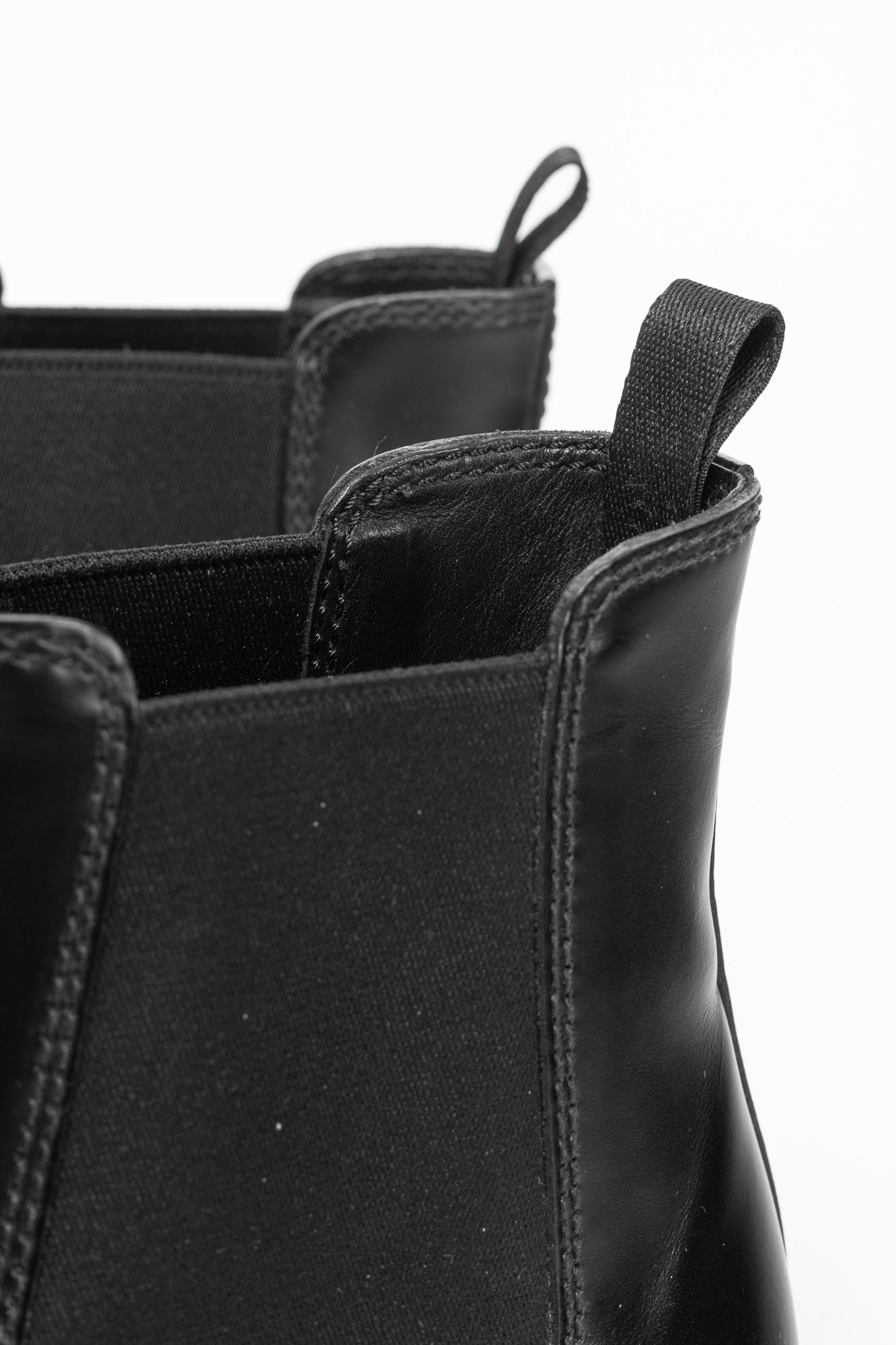 Prada Black Leather Chelsea Ankle Boots