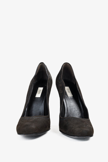 Prada AW/04 Sculptured Curves Black Leather Pumps