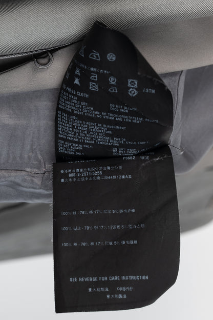 Prada Grey Silk & Cotton Pintuck Blazer