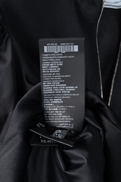 Prada Black Re-Nylon Patchwork Zip Mini Dress