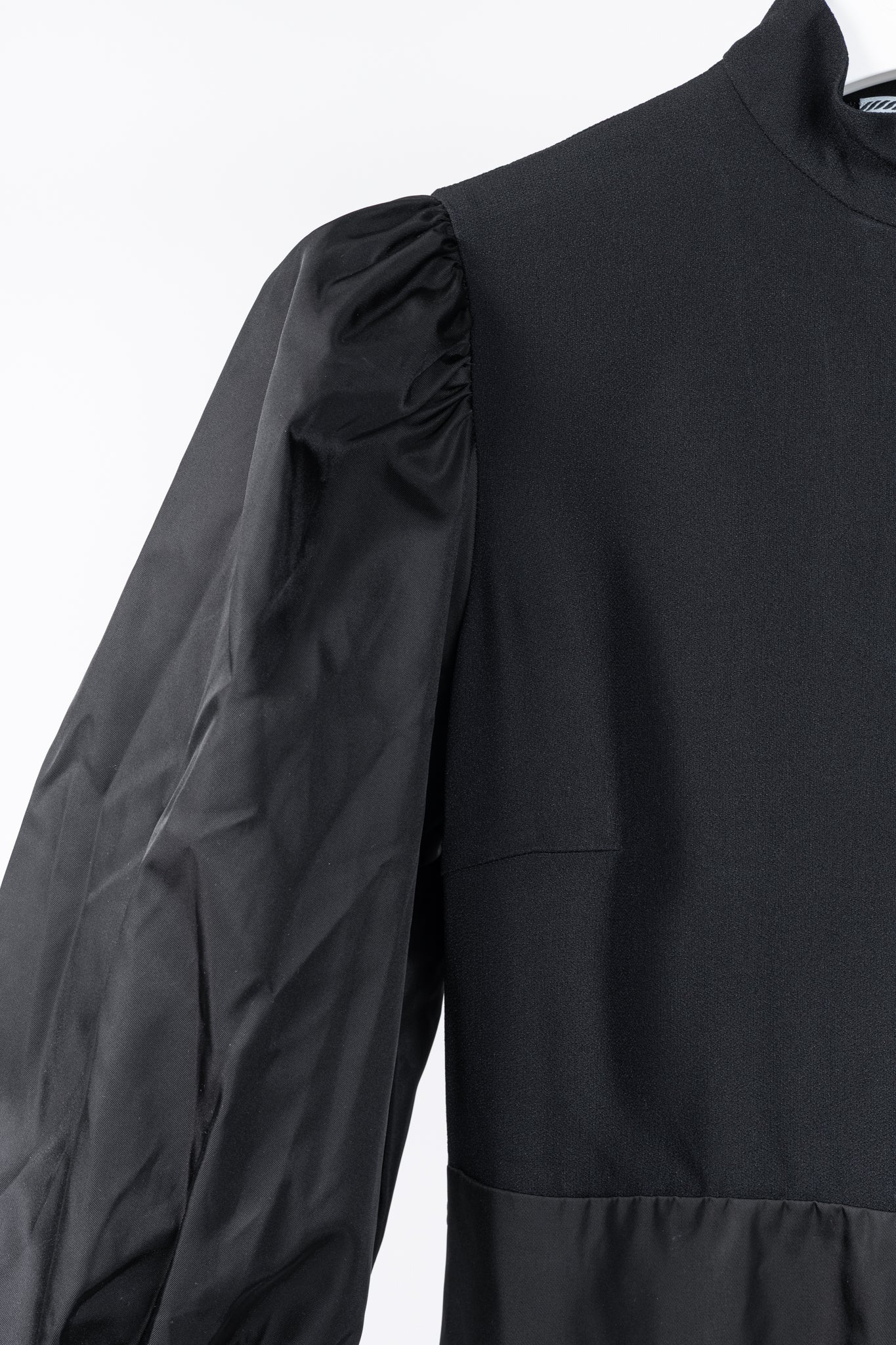 Prada Black Re-Nylon Patchwork Zip Mini Dress
