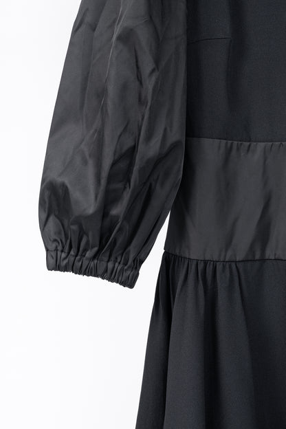 Prada Black Re-Nylon Patchwork Zip Mini Dress