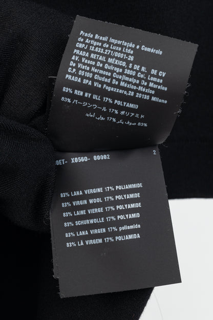 Prada AW/18 Nero Logo Oversized Knit Polo