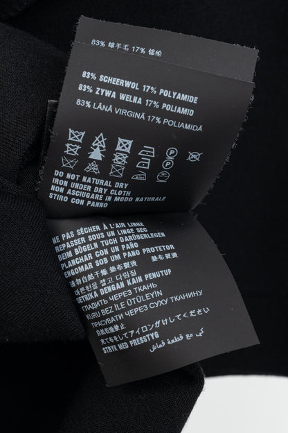 Prada AW/18 Nero Logo Oversized Knit Polo