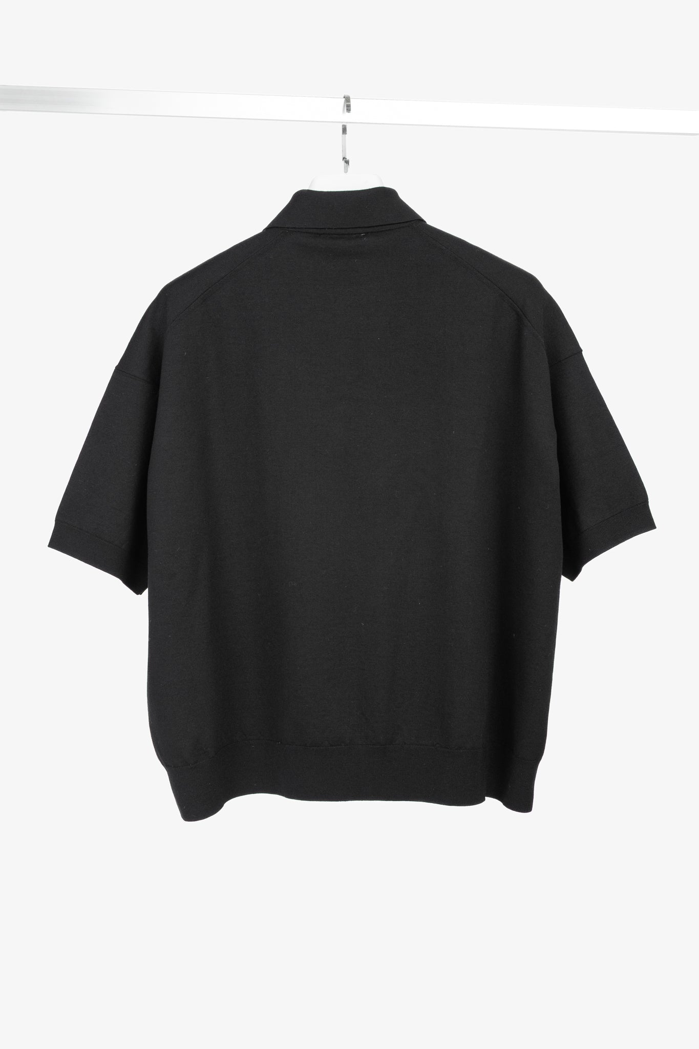 Prada AW/18 Nero Logo Oversized Knit Polo