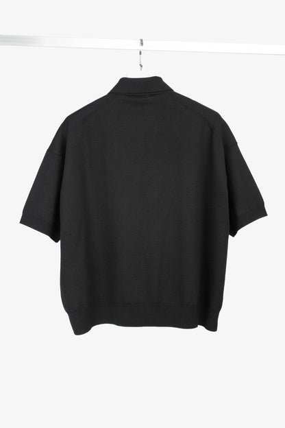 Prada AW/18 Nero Logo Oversized Knit Polo