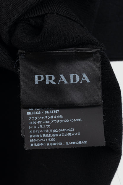 Prada AW/18 Nero Logo Oversized Knit Polo