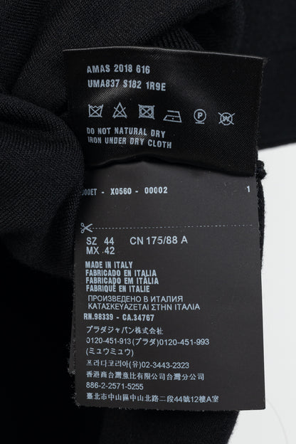 Prada AW/18 Nero Logo Oversized Knit Polo