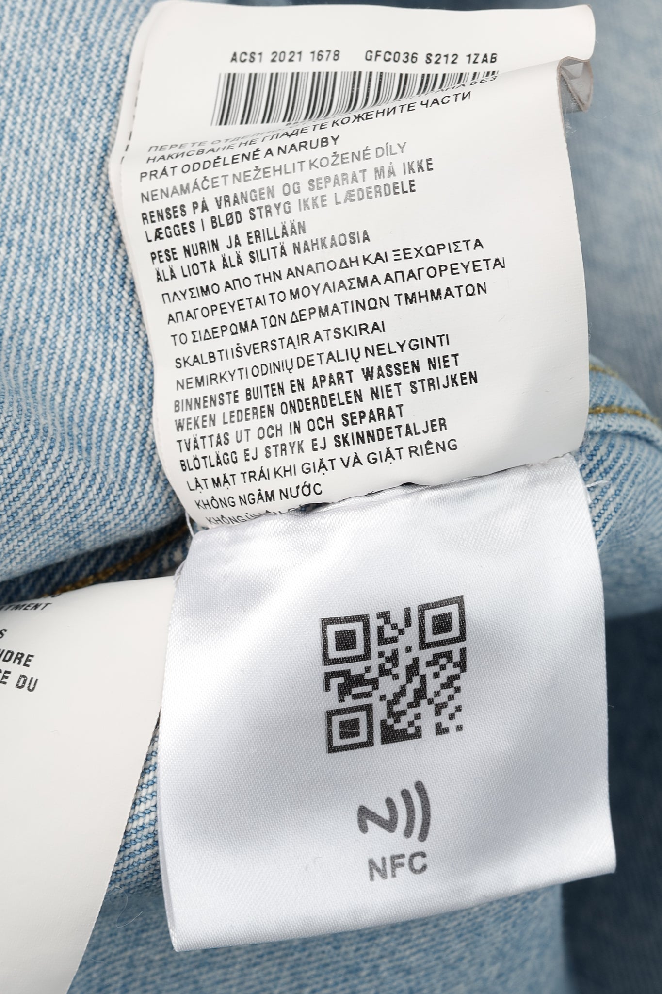 Prada Bleu Distressed Oversized Organic Denim Shirt