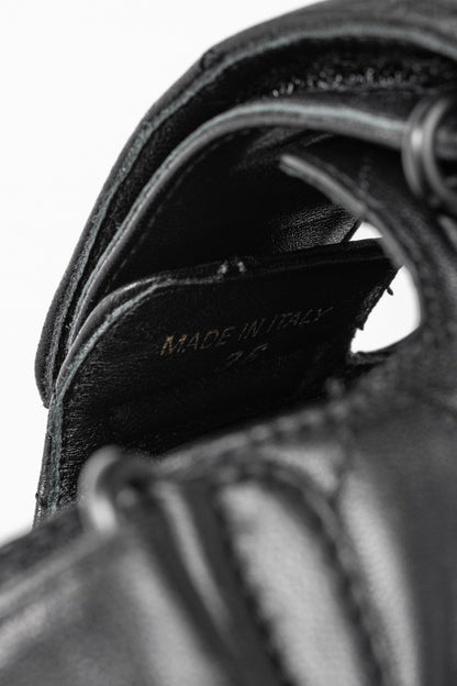 Prada Black Quilted Lamb Leather Sandals