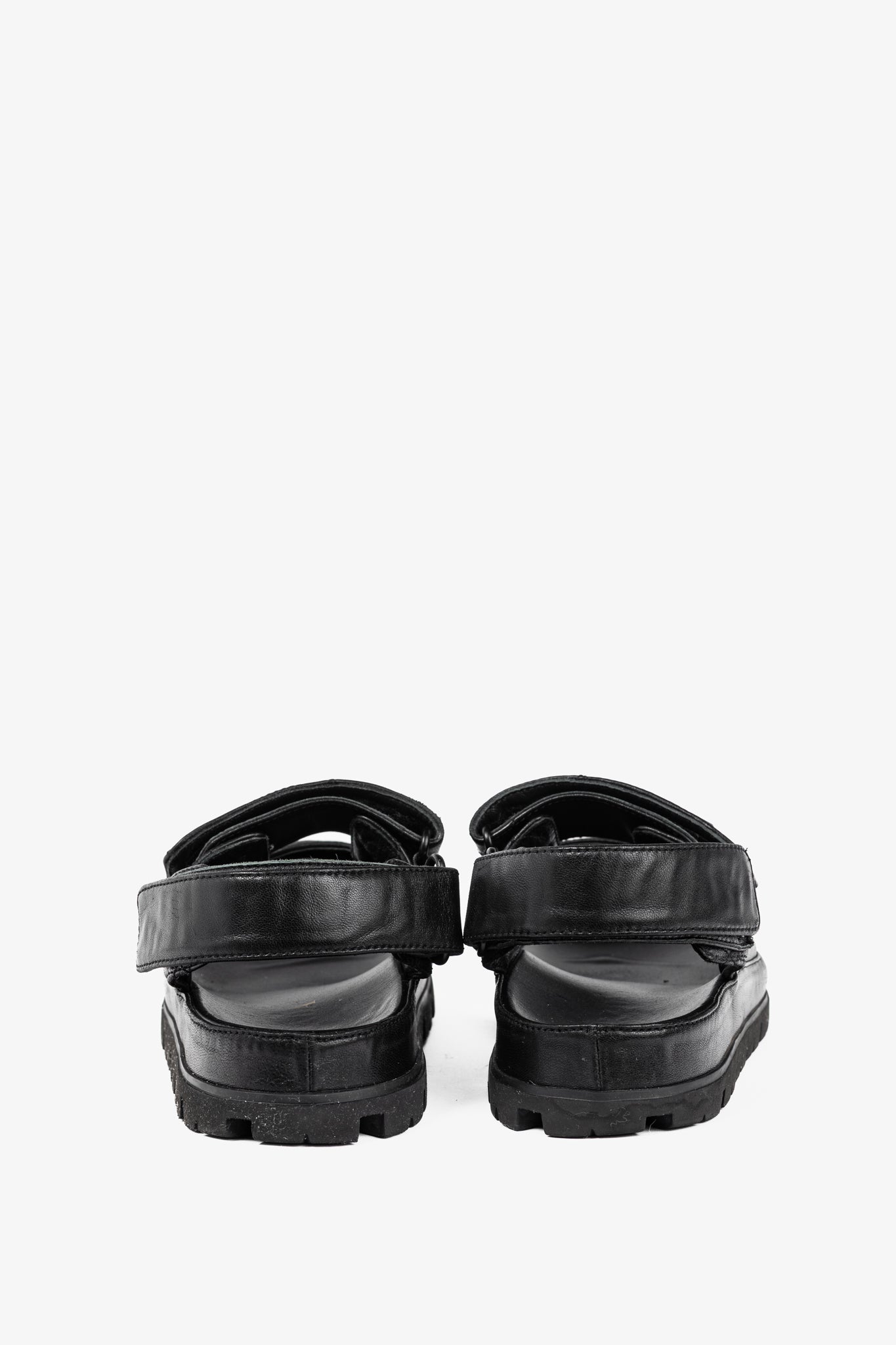 Prada Black Quilted Lamb Leather Sandals