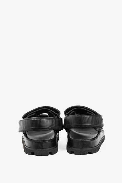 Prada Black Quilted Lamb Leather Sandals