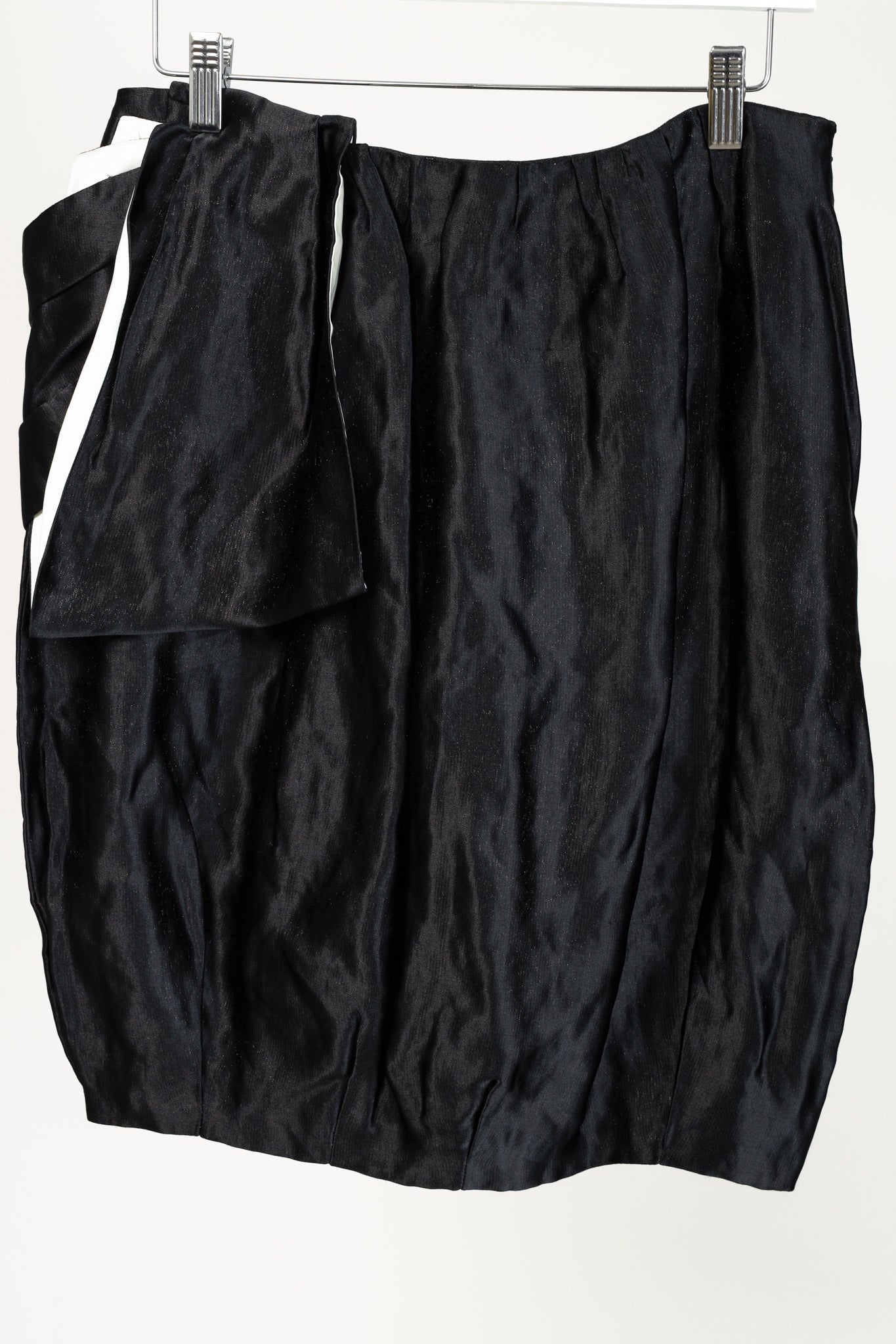 Prada PF/09 Black Large Satin Bow Skirt