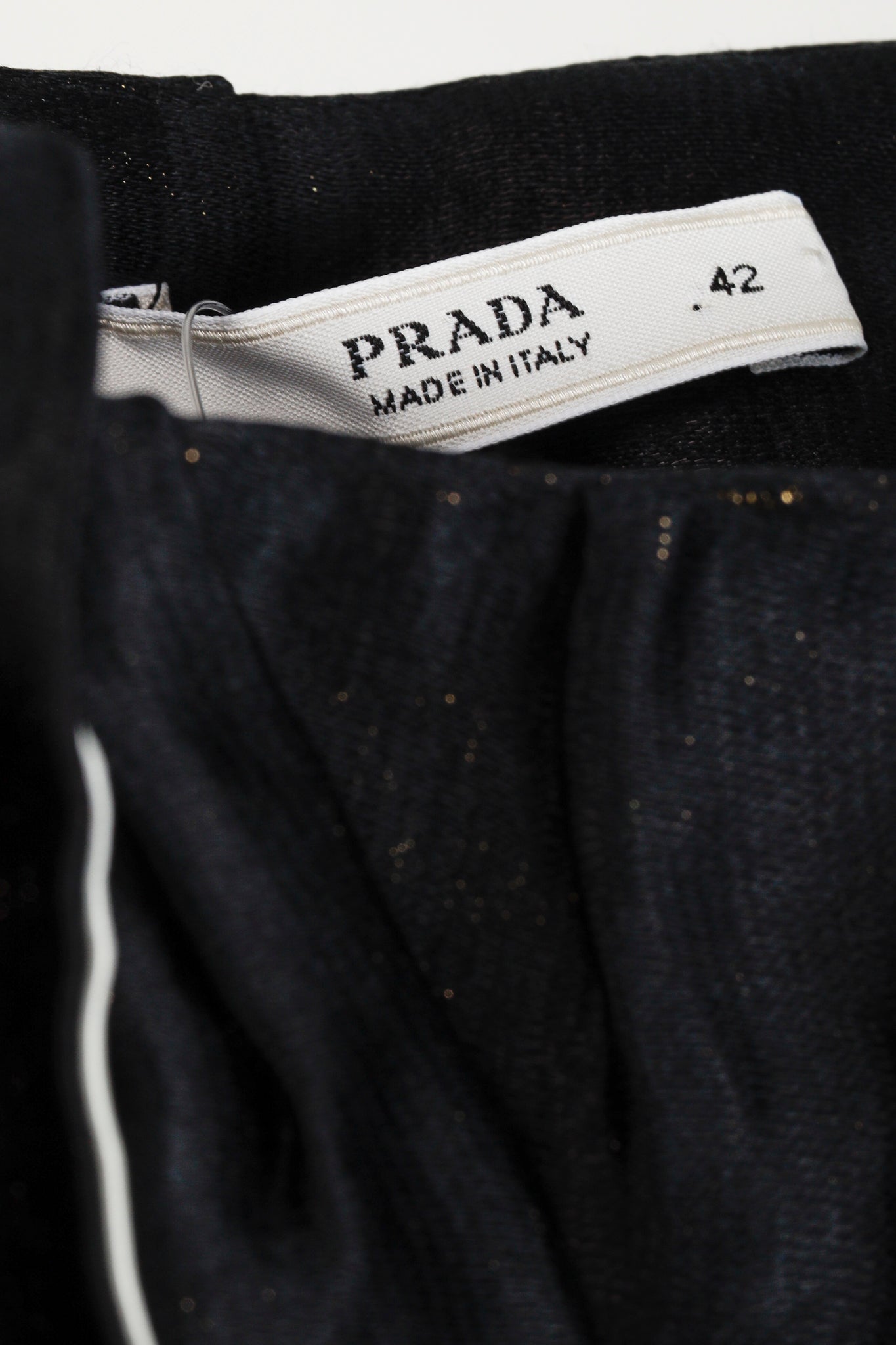 Prada PF/09 Black Large Satin Bow Skirt