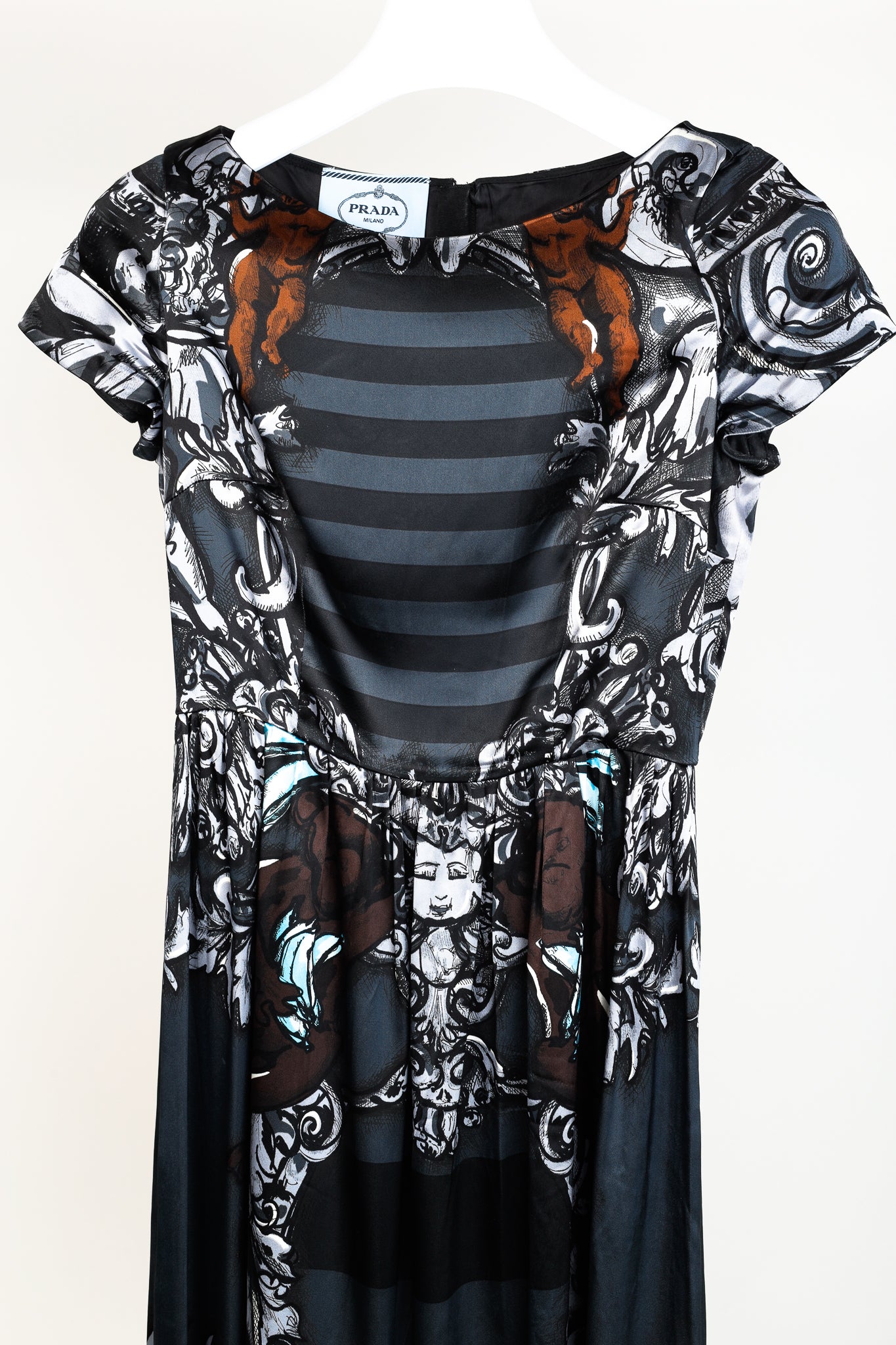 Prada SS/11 Baroque Cherub Striped Dress
