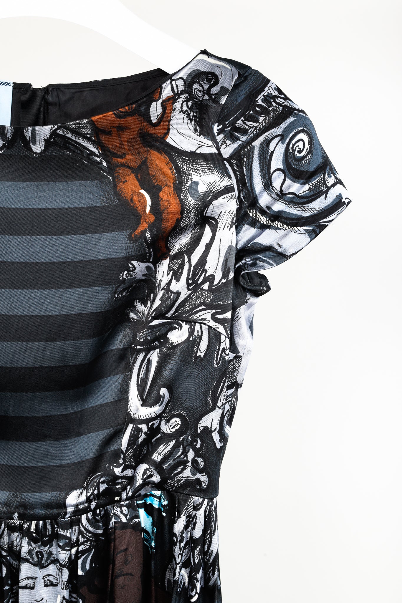 Prada SS/11 Baroque Cherub Striped Dress