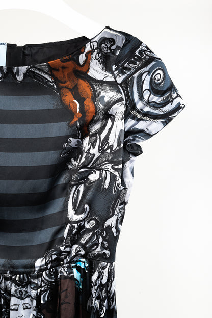Prada SS/11 Baroque Cherub Striped Dress