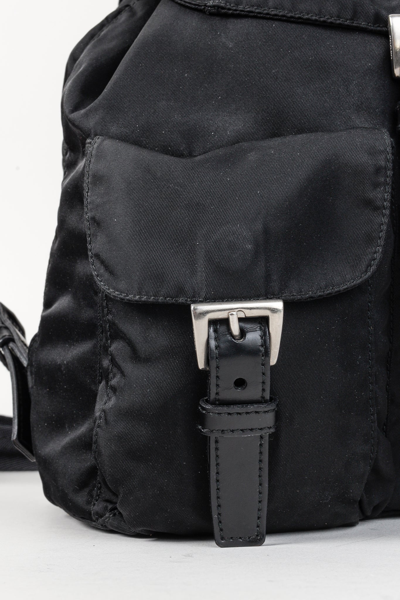 Prada Saffiano-Trimmed Tessuto Backpack