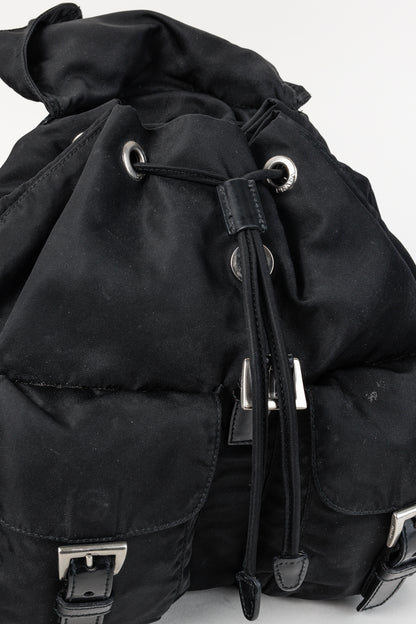 Prada Saffiano-Trimmed Tessuto Backpack